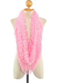 ผ้าพันคอทรงกลมอินฟินิตี้ - Warm Knit Infinity Scarf With Tassels
