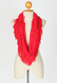 ผ้าพันคอทรงกลมอินฟินิตี้ - Warm Knit Infinity Scarf With Tassels