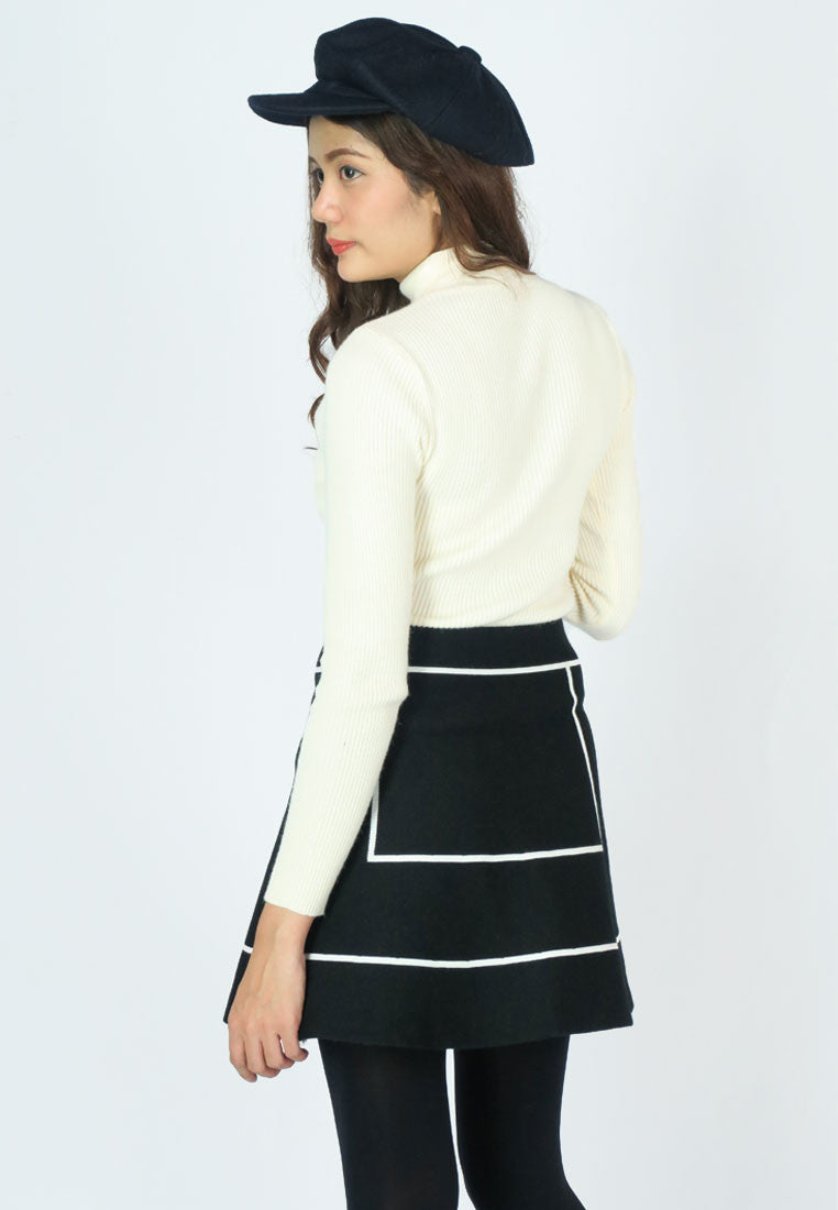 เสื้อไหมพรมคอเต่าแขนยาว - Korean Thick Turtleneck Sweater (T-076)