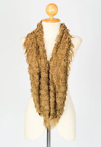 ผ้าพันคอทรงกลมอินฟินิตี้ - Warm Knit Infinity Scarf With Tassels