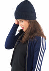 หมวกไหมพรมถักลายเปีย บุด้านในสำหรับกันหนาว - Unisex Cable Knit Fleece Lining Knit Beanie Ski Hat