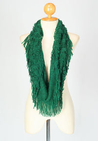 ผ้าพันคอทรงกลมอินฟินิตี้ - Warm Knit Infinity Scarf With Tassels