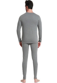 ชุดเซ็ตลองจอห์นผู้ชายบุขนหนา เกรดพิเศษอุ่นถึงติดลบ L028- Set Soft Wool Lining Thermal Thick Long Johns Top and Pants