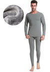 ชุดเซ็ตลองจอห์นผู้ชายบุขนหนา เกรดพิเศษอุ่นถึงติดลบ L028- Set Soft Wool Lining Thermal Thick Long Johns Top and Pants